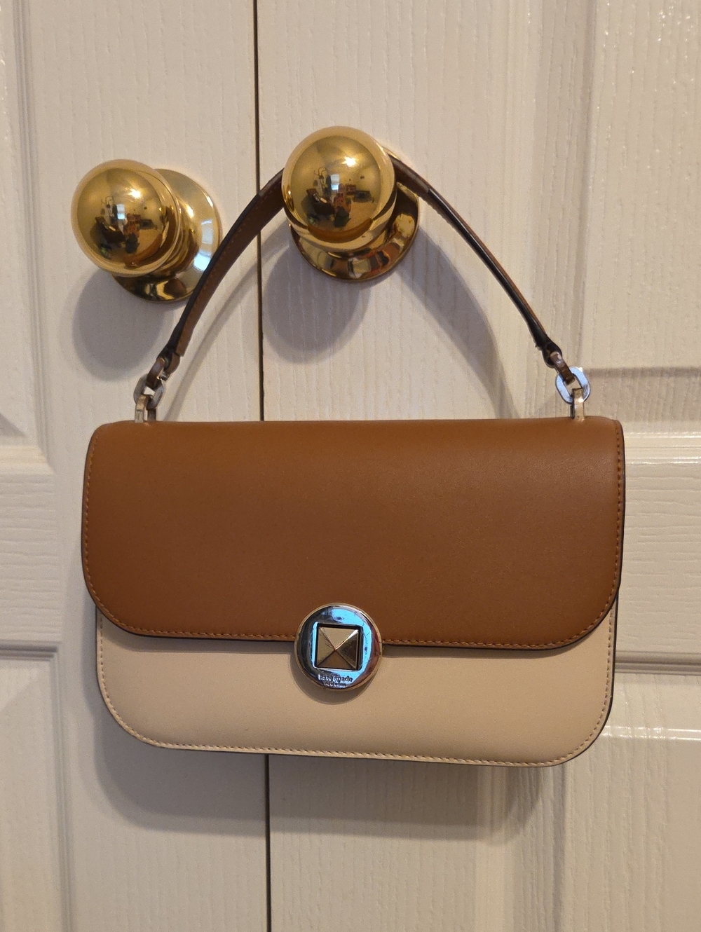 kate spade Two-Tone Brown and Cream Shoulder Bag